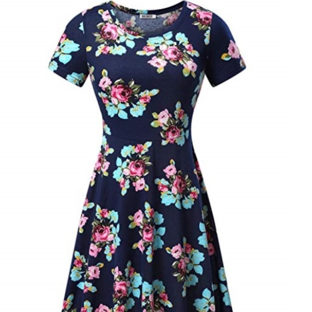 Floral Flared Midi Dress